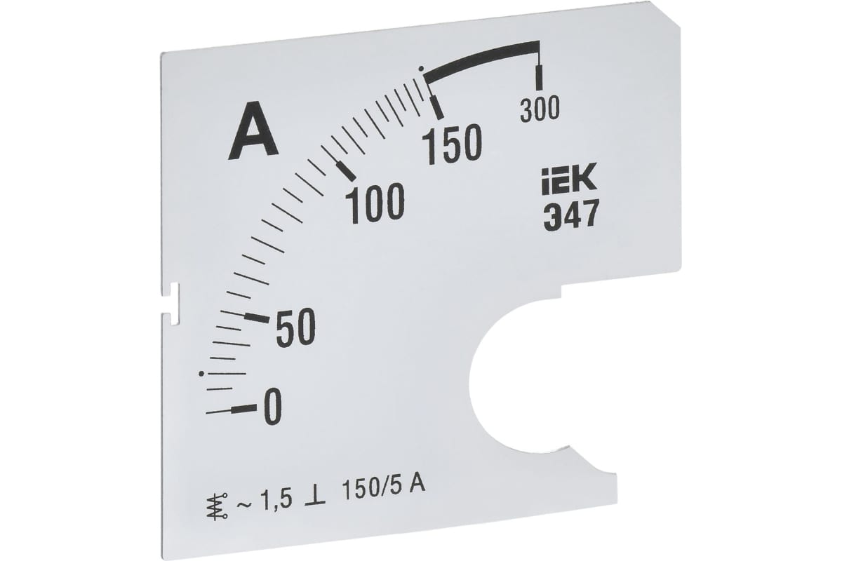 Шкала сменная для амперметра Э47 150/5А-1.5 96х96мм IEK IPA20D-SC-0150