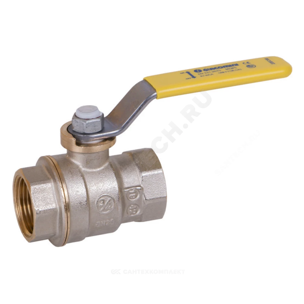 Кран шаровой с вн./вн. резьбой для газа 2" Giacomini R730GAX008