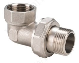 Американка угловая 90° 2"-2", General Fittings 2700, резьба-резьба, вн.- нар., латунь никелированная