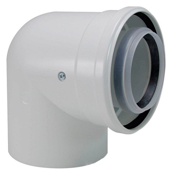 Отвод концентрический Buderus FC-CER80-87, DN80/125, 87°, со смотр. люком