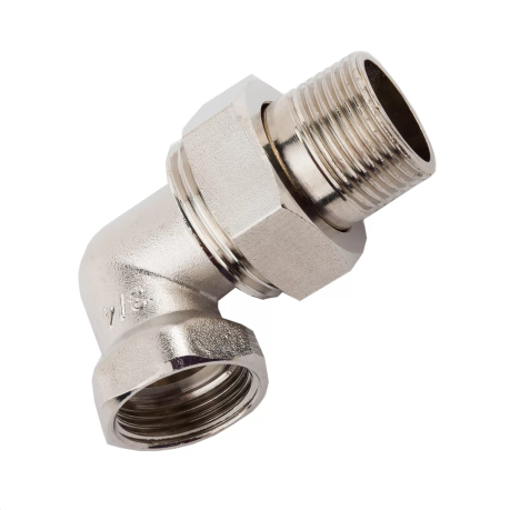 Сгон, угловой, НВ, 1/2", 1/2", латунь, хромированный Giacomini