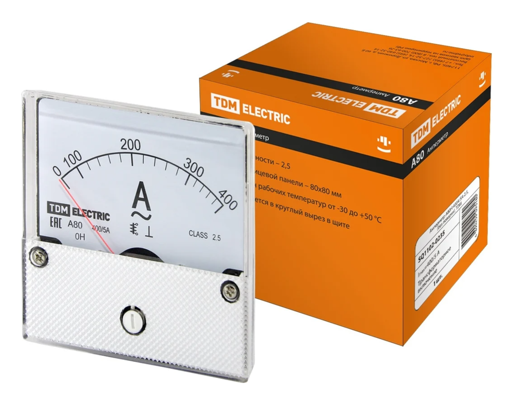Амперметр TDM А80Н 400А/5А-2,5, (без поверки)