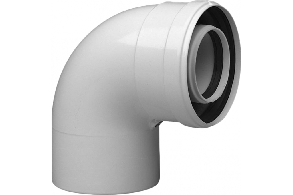 Отвод Baxi коаксиальный BAXI 60/100 87гр полипропилен HT