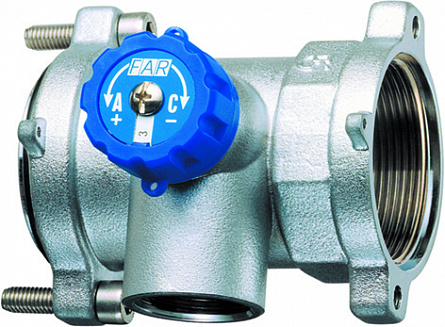 Регулируемый коллектор фланцевый FAR START 1 1/4" с 1 отводом 1/2" PN25 200 мм