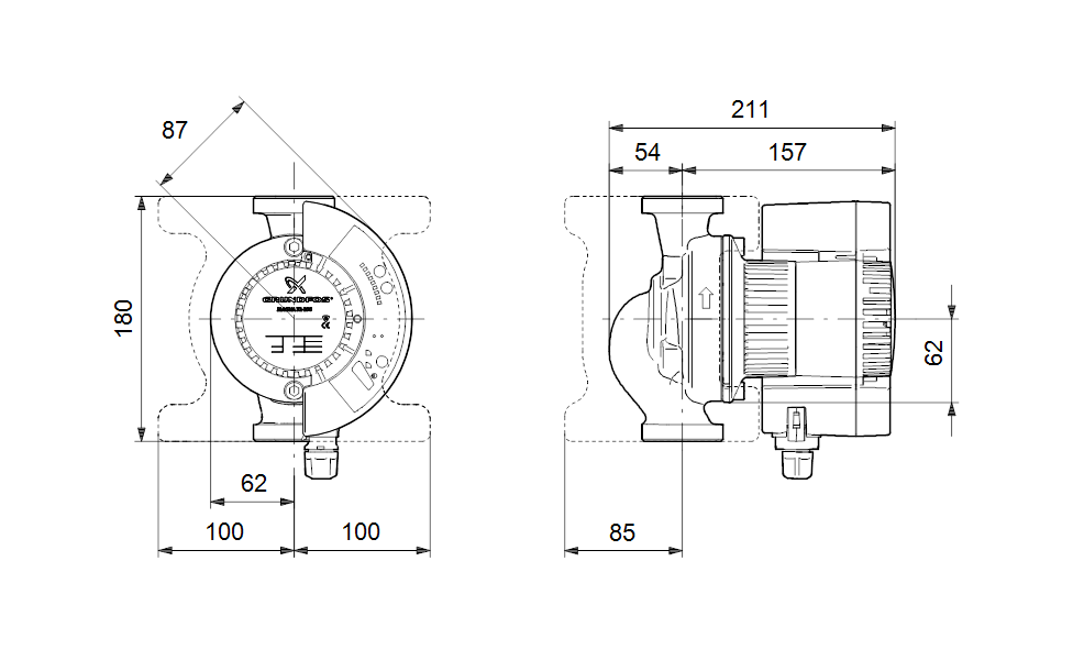 Насос циркуляционный MAGNA 25-40 Grundfos