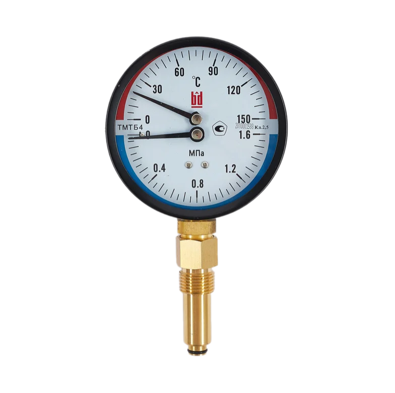 Термоманометр BD ТМТБ 41Р (0-150С) (0-1,6) �Па кл.2,5 G1/2