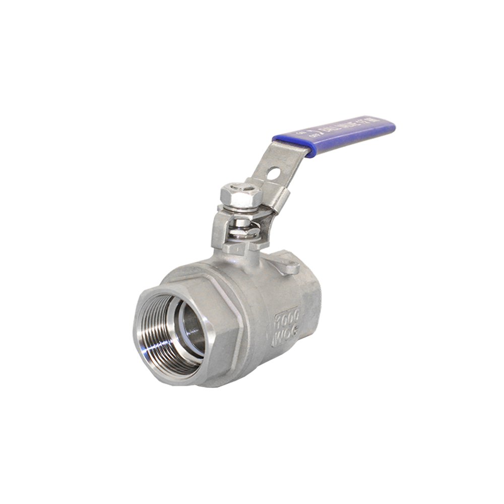 Кран шаровой муфтовый двусоставной с фиксатором нержавеющий Newkey (2PCH)  AISI304 DN40 (1_1/2") (CF8) PN63
