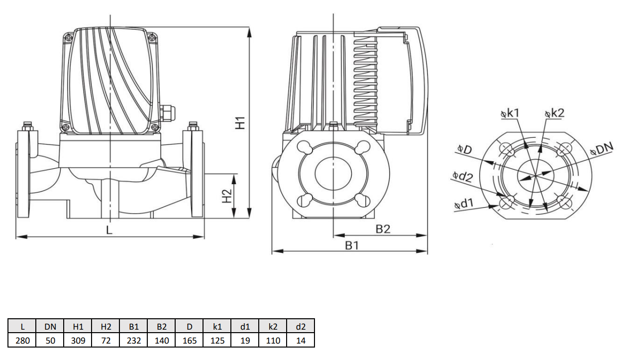Циркуляционный насос Wellmix WRE BASIC 50-180 F_380V