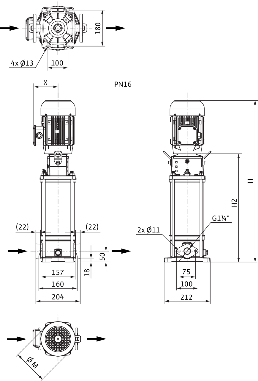 Насос Wilo HELIX V 607-1/16/E/S/400-50