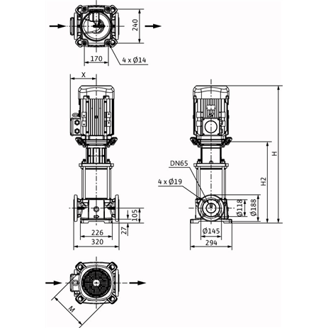 Насос Wilo HELIX FIRST V 3602/1-5/16/E/S/400-50
