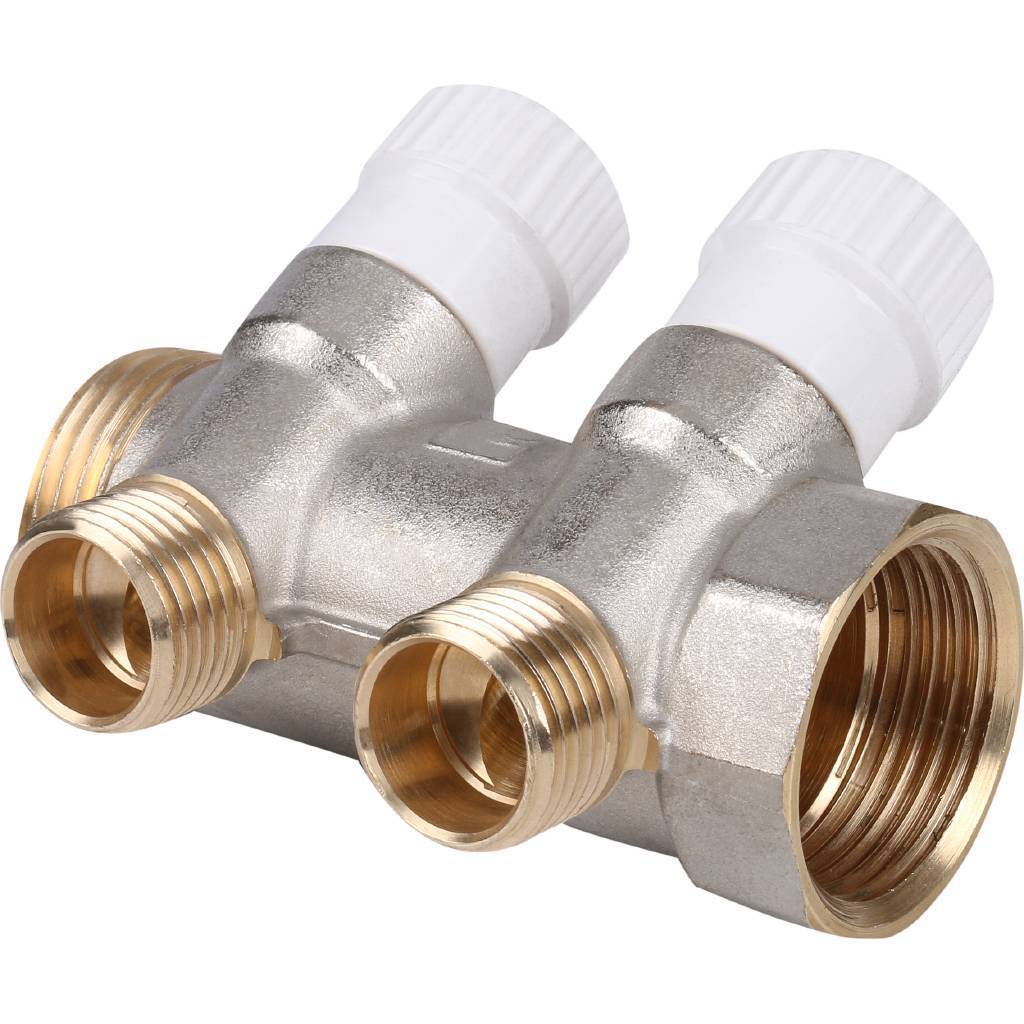Коллектор распределительный Stout SMB 6851 1" 2 выхода 1/2"