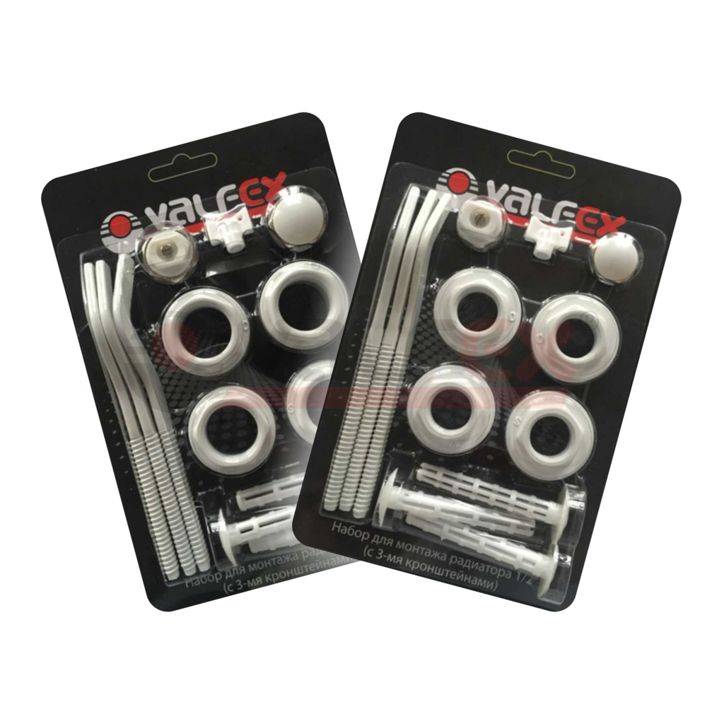 Комплект для радиаторов VALFEX 1/2" с 3мя кронштейнами