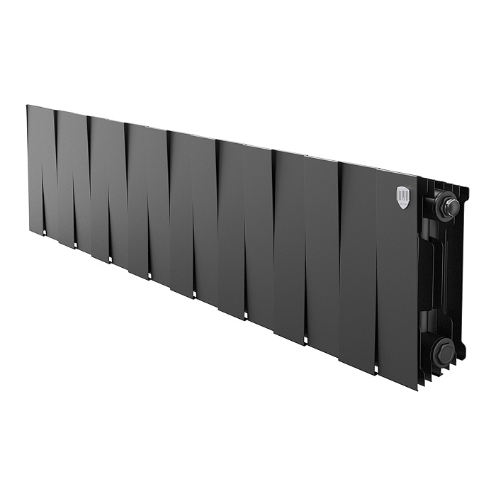 Радиатор биметаллический Royal Thermo PianoForte 200 Чёрный - 16 секц., Новый
