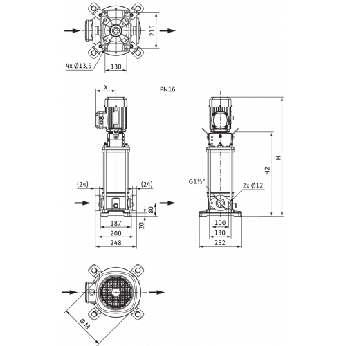 Насос Wilo HELIX V 1007-1/16/E/S/400-50