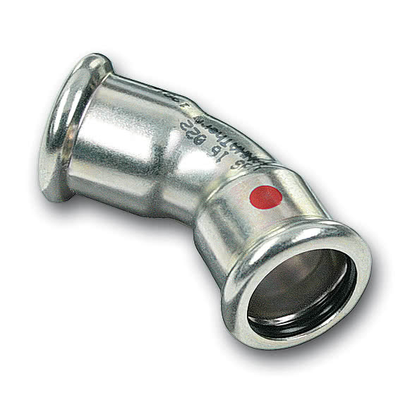 Отвод 45° Sanha Therm 24041 DN28-28 пресс-пресс сталь цинк