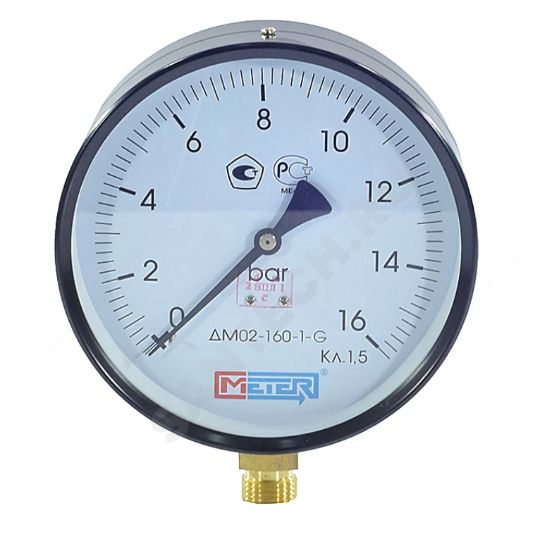 Манометр радиальный ДМ02-160 0-1,6МП� (0-16бар) �к160 G1/2" Метер