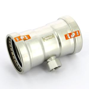 Тройник Sanpress Inox XL, нержав.сталь, 76,1х3/4х76,1мм Viega