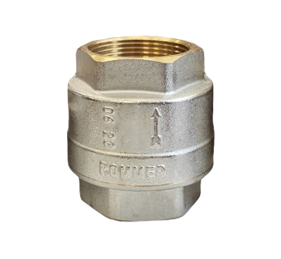 Клапан обратный пружинный муфтовый с металлическим седлом ROMMER RVC-0001 DN32