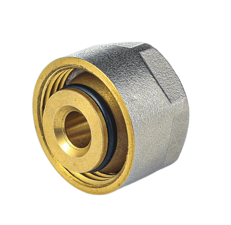 Евроконус МП обжим латунь Дн16х2,0х3/4" нак/г Aquasfera 5021-02