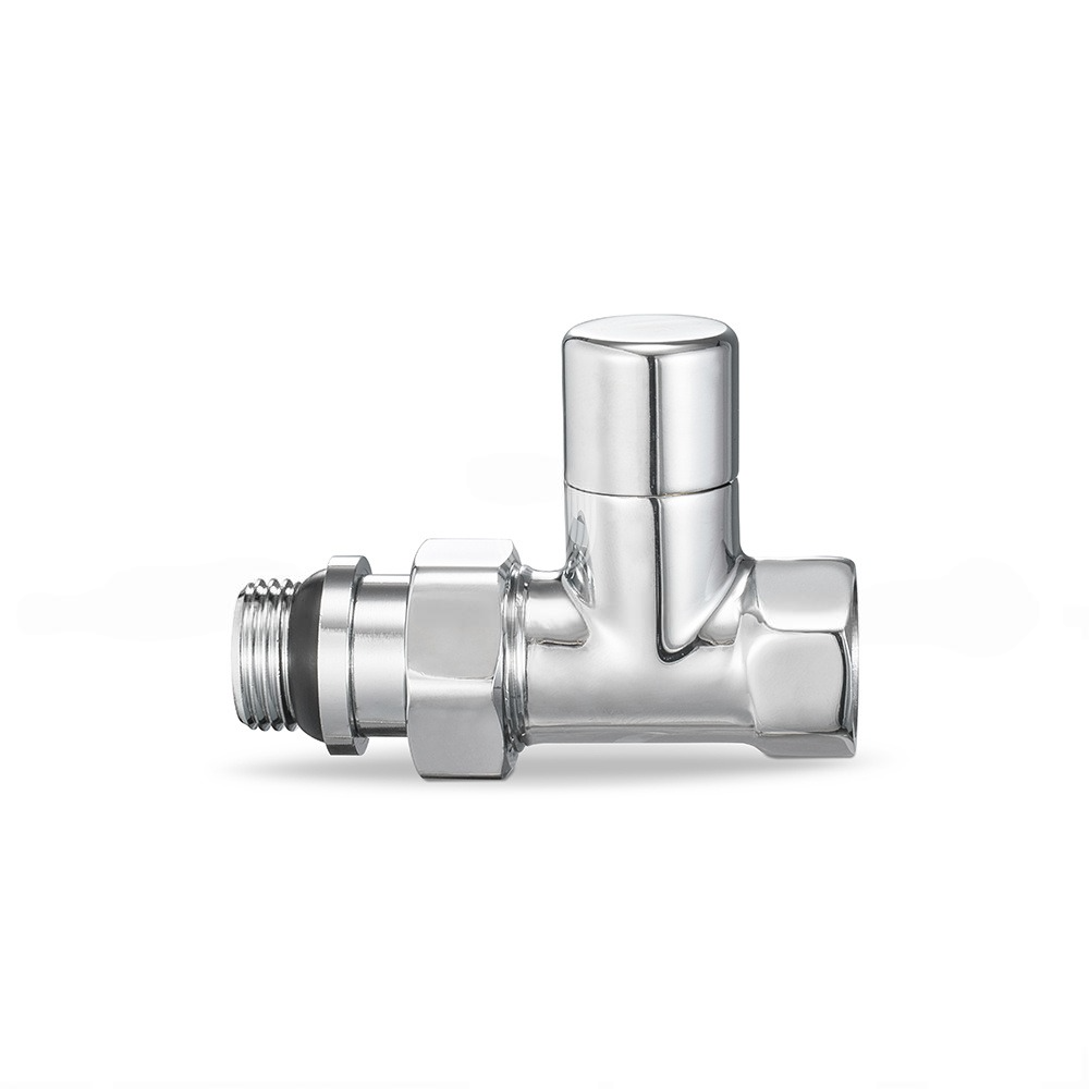 Ручной радиаторный клапан Varmega, 1/2", прямой, хром