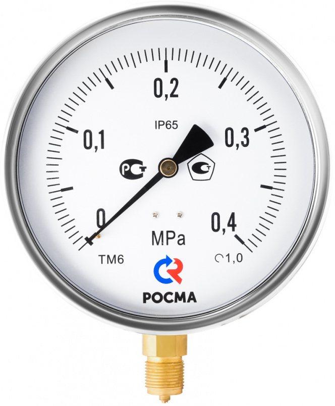 Манометр Росма ТМ-621Р.00 (0-0,1MPa) G1/2.1,0