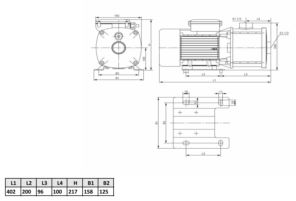 Многоступенчатый насос Wellmix CMI 12-15T-BQCE 3х380В, 1,5кВт