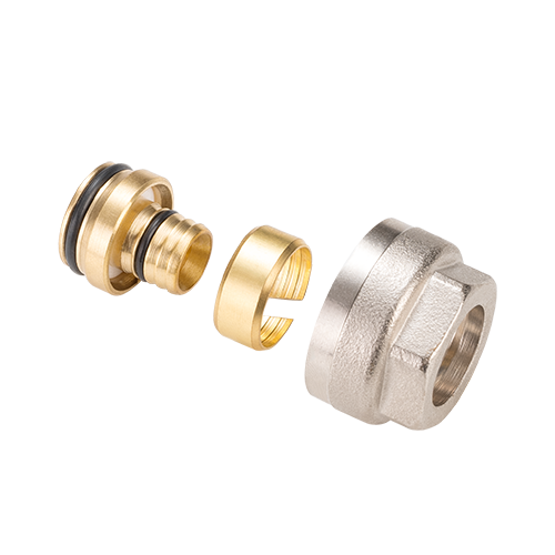 Резьбозажимное 16x2.2-3/4" General Fittings 3300, обжим-резьба, вн., латунь, евроконус