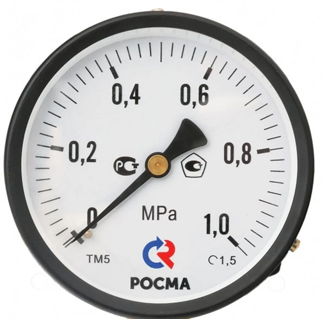 Манометр Росма ТМ-510Т.00 (0-0,16MPa) M20x1,5.1,5