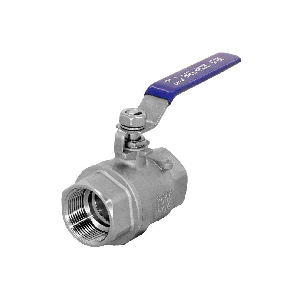 Кран шаровой муфтовый двусоставной нержавеющий Newkey (2PC)  AISI316 DN 100 (4")  (CF8M)  PN63