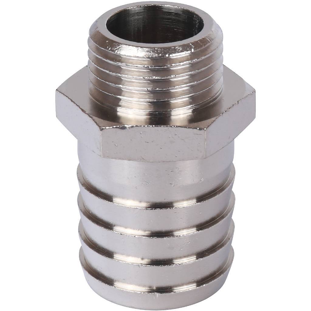 Штуцер НР никелированный STOUT 1/2"x12