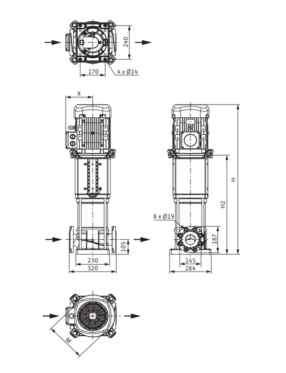 Насос Wilo Helix V 3603-1/16/E/KS/400-50