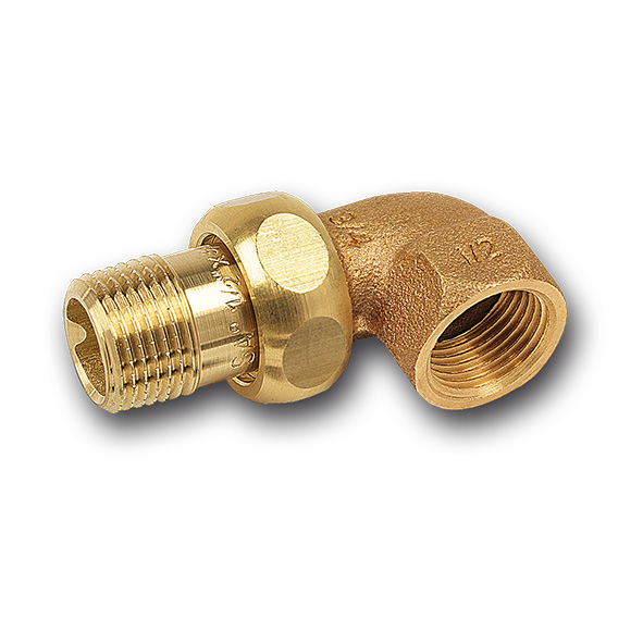 Американка угловая 90° Sanha 3000 DN1/2"-1/2" резьба-резьба внутренняя - ненаружная бронза