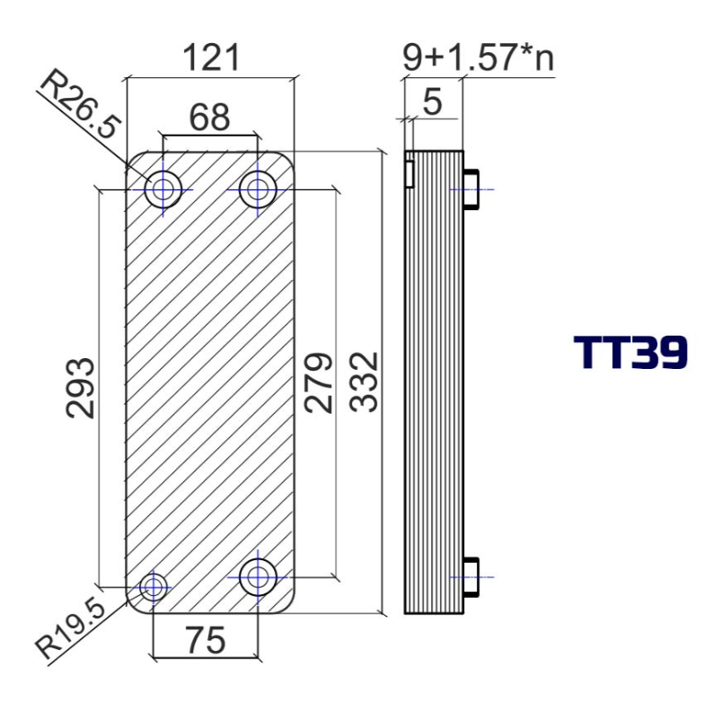 Теплообменник паяный ТТ ТТ39Q-20H-4.5