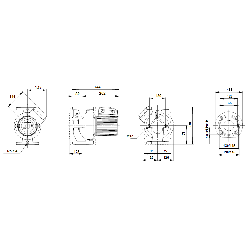 Насос Grundfos UPS65-60/2 F 1x230-240V