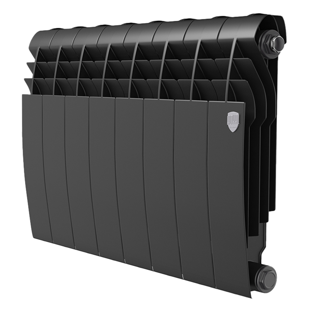 Радиатор биметаллический Royal Thermo BiLiner 350 /Noir Sable (черный) (8 секций)  350 мм