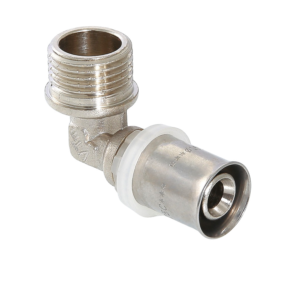 Пресс-фитинг – угольник Valtec VTM.253.N.001605 с переходом на наружную резьбу