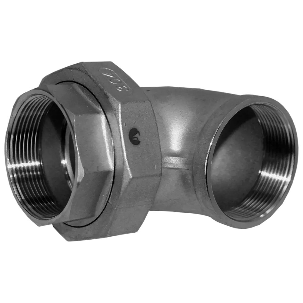 Американка угловая вр/вр нержавеющая Newkey, AISI304 DN32 (1_1/4")  (CF8)  PTFE, PN16