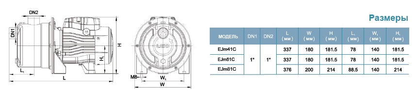 Насос LEO EJm81C