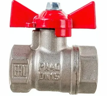 Кран шаровой Valfex N/P59 для ВОДЫ 1/2 ВР/ВР ручка-бабочка 11Б27фт1М