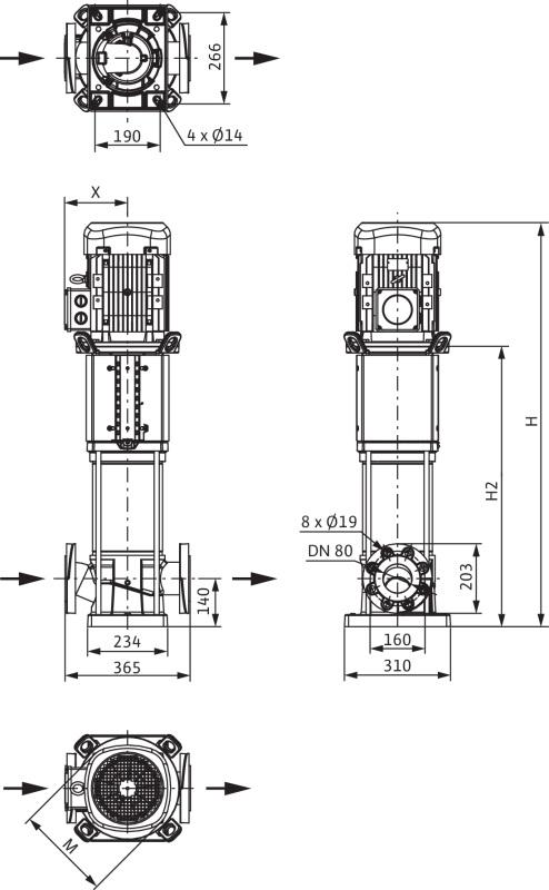 Насос Wilo HELIX V 5202-1/16/E/KS/400-50