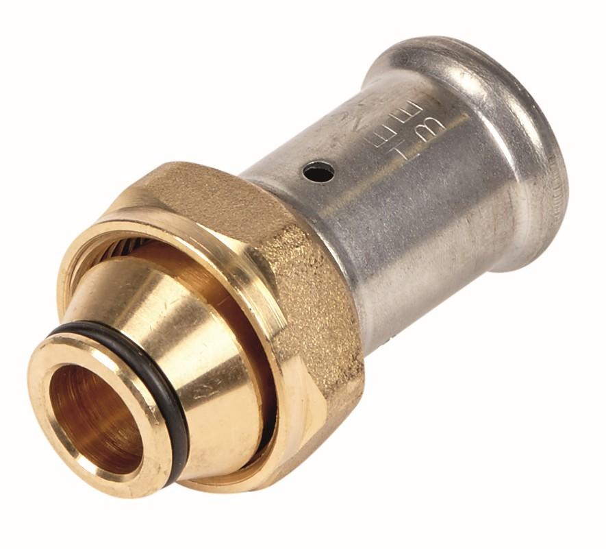 Переходник 20-3/4", Henco P, 19, пресс-резьба, вн., латунь, евроконус
