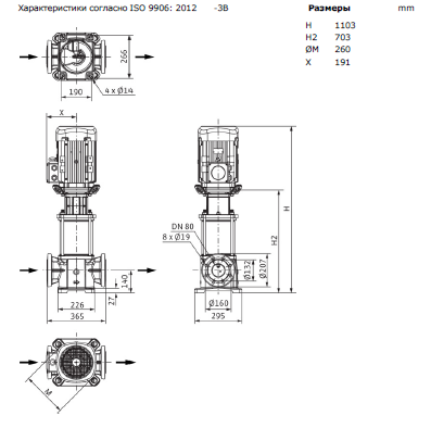 Насос Wilo HELIX FIRST V 5203-5/16/E/S/400-50