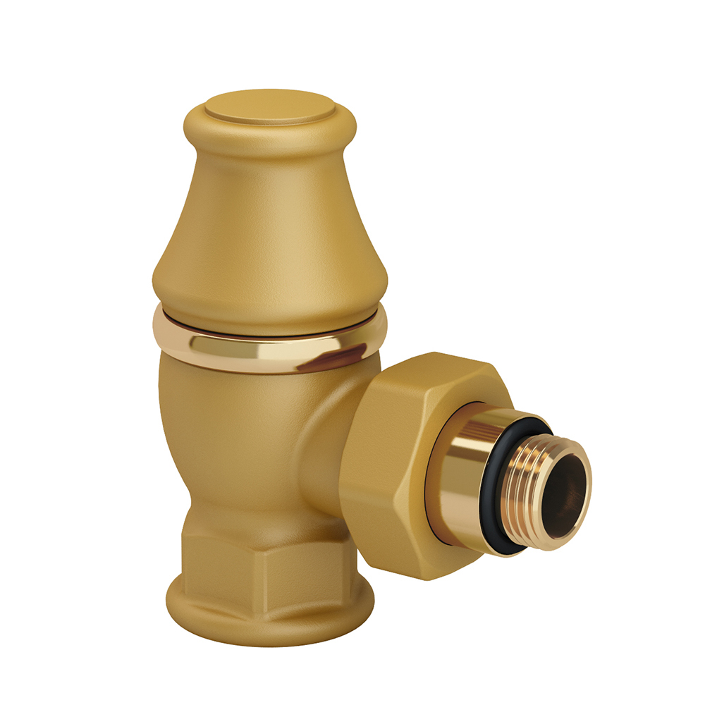 Запорный клапан SR Rubinetterie Liberty угловой 1/2"х3/4" золото