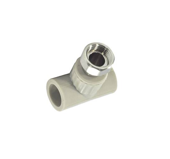 Тройник PP-R серый комбинированный Дн20х3/4" нак/г VALFEX 10140120Г
