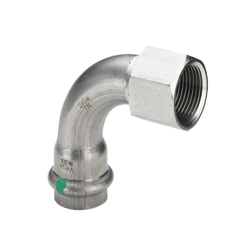 Угловой переход BP 90° Sanpress Inox, c SC-Contur, 28 x 1 Viega