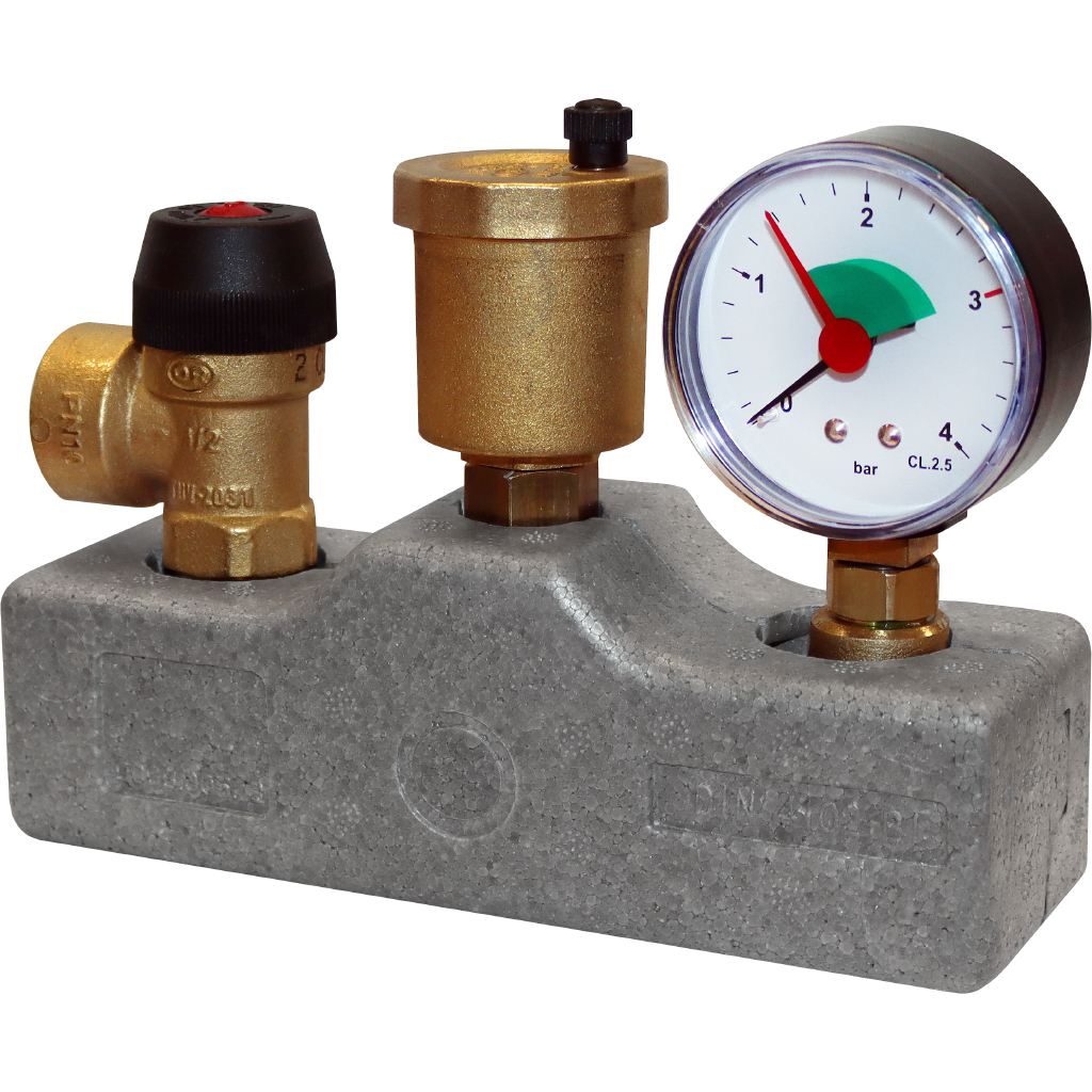 Группа безопасности котла Stout SVS-0040 1/2х3/4" теплоизоляционный кожух до 50 кВт
