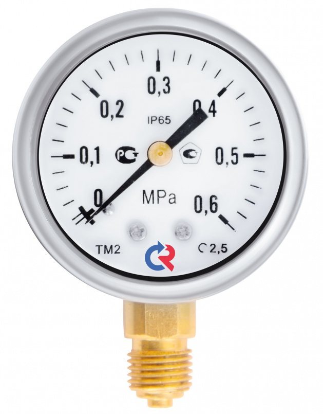 Манометр Росма ТМ-220Р.0 (0-1,6MPa) 1/4.2,5