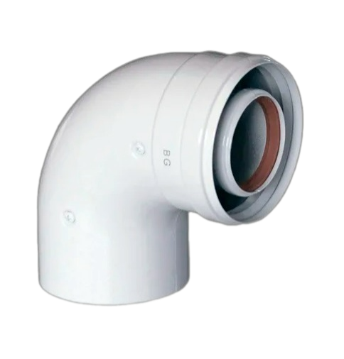 Комплект изгиба BAXI 90° коаксиальный D 80/125 мм.