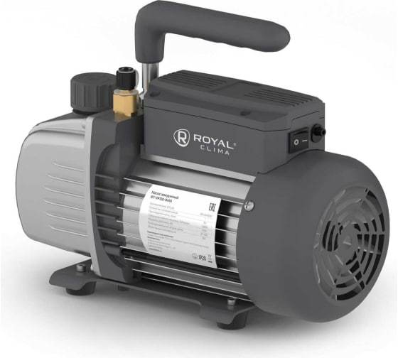 Насос вакуумный Royal Clima RT-VP120-R410 (1-ступ., 60л/мин, 60 microns, 1/4"SAE)