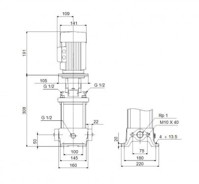 Насос Grundfos CR1-6 A-A-A-E-HQQE 3x230/400 50HZ
